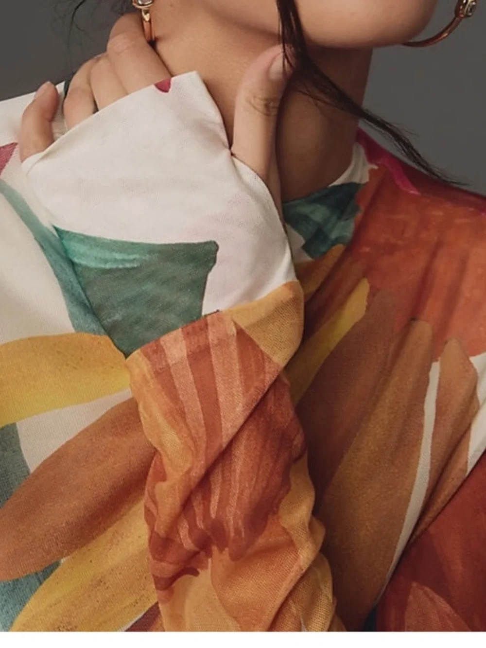 NWT Farm Rio Long-Sleeve Mock-Neck Mesh Slim Midi Dress NWT Large - Picture 4 of 13